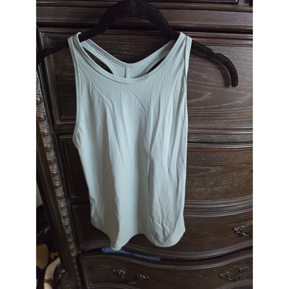 Lululemon Ebb to Street Ribbed Racerback Tank Top Mint Green Women Size 4